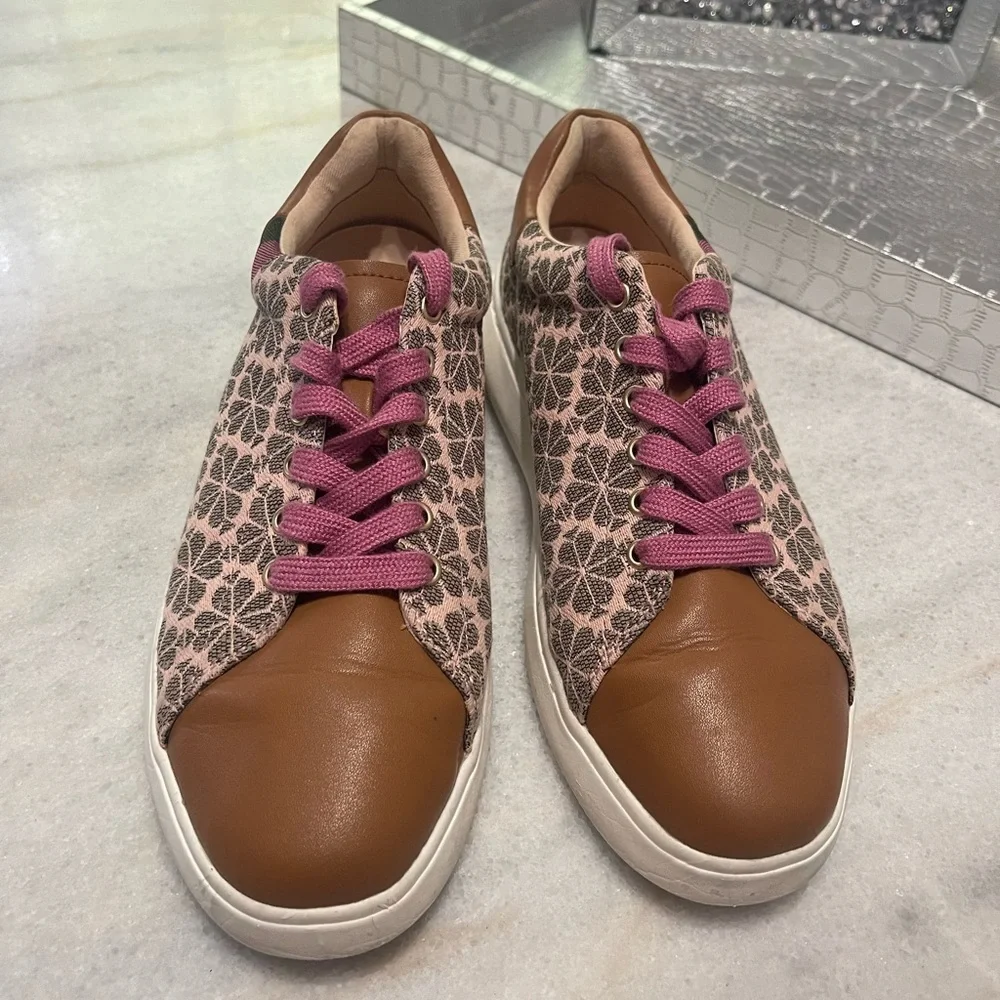 Kate Spade ♠️ Flower Jacquard Keswick Sneakers ... - Picture 6 of 12